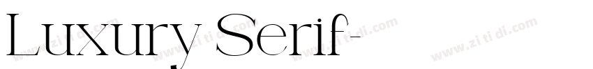 Luxury Serif字体转换